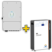 Комплект резервного живлення Гібридний інвертор Deye SUN‑10K‑SG02LP1‑EU‑AM3 10 кВт + Акумулятор LVTOPSUN LVTS‑512200