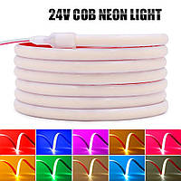 Світлодіодний неон LEDTech COB/FCOB 24v фронтального суцільного світіння. Синій (BLUE)