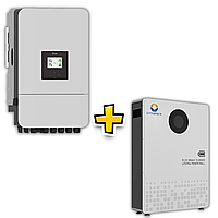 Комплект резервного живлення Інвертор Deye SUN-8K-SG05LP1-EU-SM2 8 кВт + + Акумулятор LVTOPSUN LVTS‑512100 (LiFePO₄ 5,12 кВт·год)