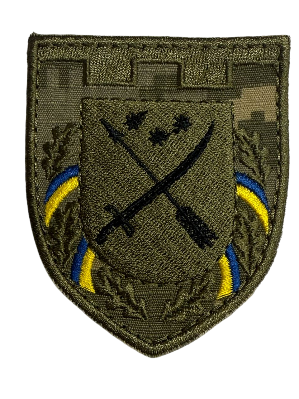 Шеврон 128 окрема бригада ТРО "Дике поле" піксель (128 ОБр), нарукавний знак на липучці, фото 1