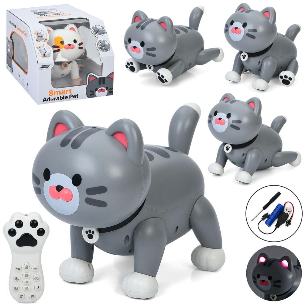 Тварина K48 дист.кер. (ІЧ), кіт, акум., сенсорний, танцювальний, команди, USB, 2 кольори, муз., світло, кор., фото 1