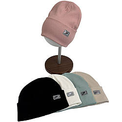 Підліткова подвійна шапка зі спортивним значком Розмір: 50- 56 (17202)