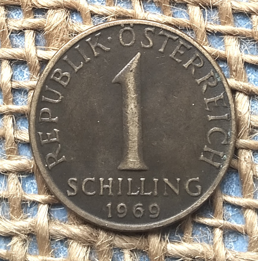 1 шилiнг 1969 року. Австрiя, фото 1