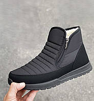 Черевики чоловічі Progress зимові з хутром чорні на двох замках