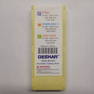 MGGN400-JM LF6018 DESKAR (Сталь, Нержавіюча сталь) Твердосплавна пластина, фото 2