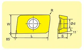 APMT1135PDR YBG202 ZCC.CT (Сталь) Твердосплавна пластина, фото 4
