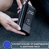 Портативний акумуляторний автокомпресор MiXCO DC 12V - USB Type-C, з акумулятором, чорний, фото 4