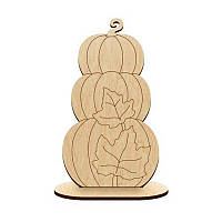 Дерев'яна фігурка для творчості "гарбузовий сезон" у вигляді трьох гарбузів