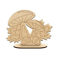 Заготівля для розпису та декорування з МДФ "Два грибочки" з листям і жолудями