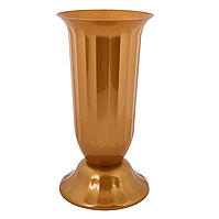 Ваза пласт. Флора 29см бронза