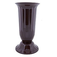 Ваза пласт. Флора 38см темно-коричнева