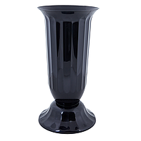Ваза пласт. Флора 38см чорна