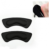 Набір 2 шт. Самоклейні захисні накладки — підп'ятники 10 х 3.5 см метелики на п'яту від натирання чорний, фото 4