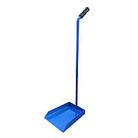 Совок для сміття металевий з довгою ручкою h=75 см та бортиком 4 см