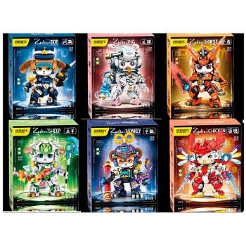 Конструктор Robot "Звірі роботи Знаки зодіаку" 534+ деталей 8816-8821 G-Rich