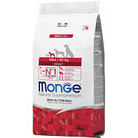 Сухой корм для собак Monge Dog Mini Adult со вкусом курицы и риса 3 кг 8009470004114 corvette
