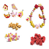 Набор для творчества Djeco с деревянными бусинами Птички DJ09809 corvette