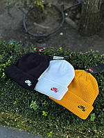 Шапка Nike SB чорна чоловіча шапка Найк сб зимова Найк шапка біла Найк Сб зимова на осінь шапка Найк