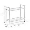 Стелаж металевий 60х26х60 см Білий збірний сітчасті полиці для дому, Етажерка для ванної 60х26х60 Білий, фото 3