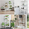 Стелаж металевий 3 полиці 60х33х110 см Білий збірний із сітчастими полицями, Етажерка для дому кухні, фото 7