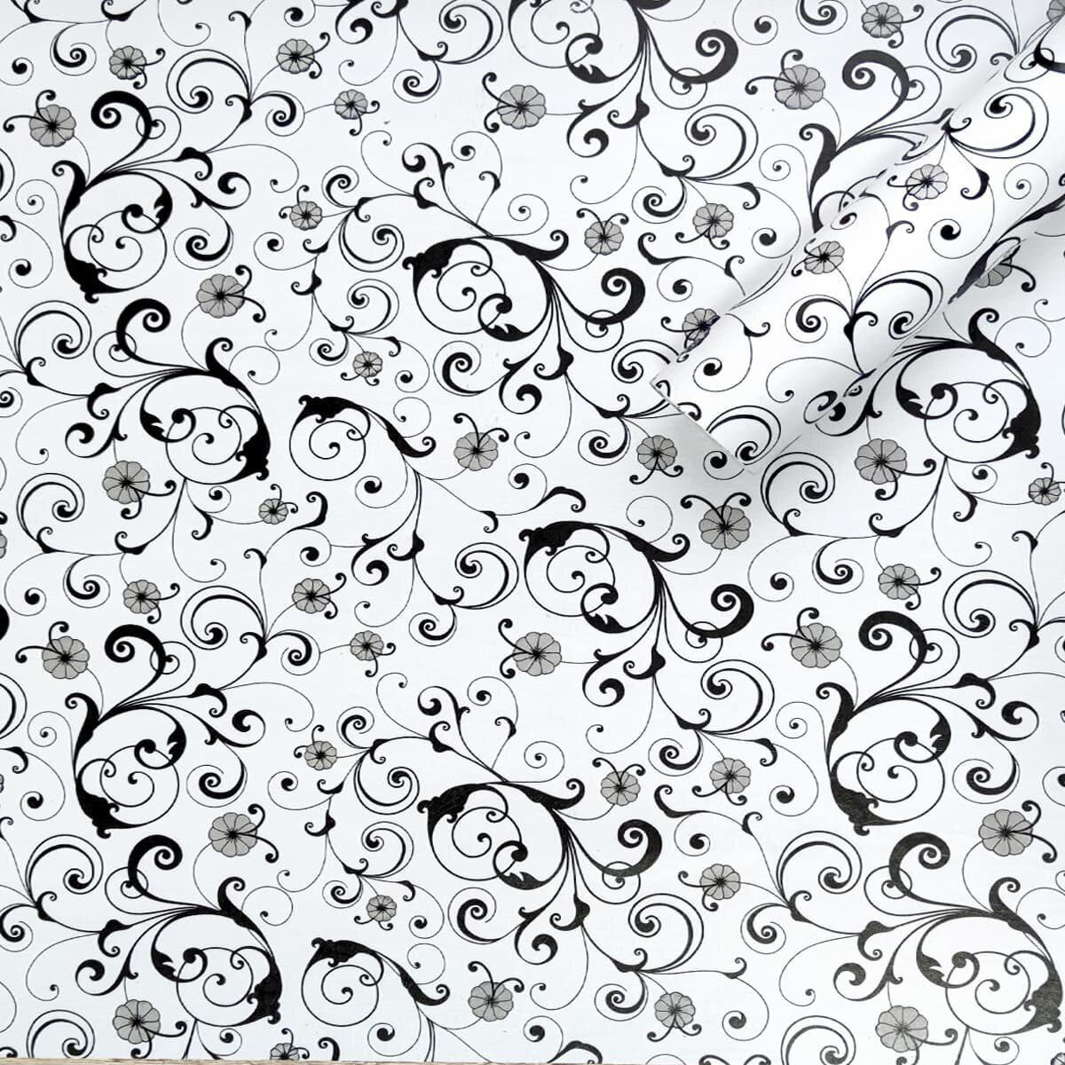 Самоклейна плівка ПВХ 45х10м Квіти Рельєфна глянсова для меблів і дверей, Плівка для меблів 45х10м Квіти, фото 1