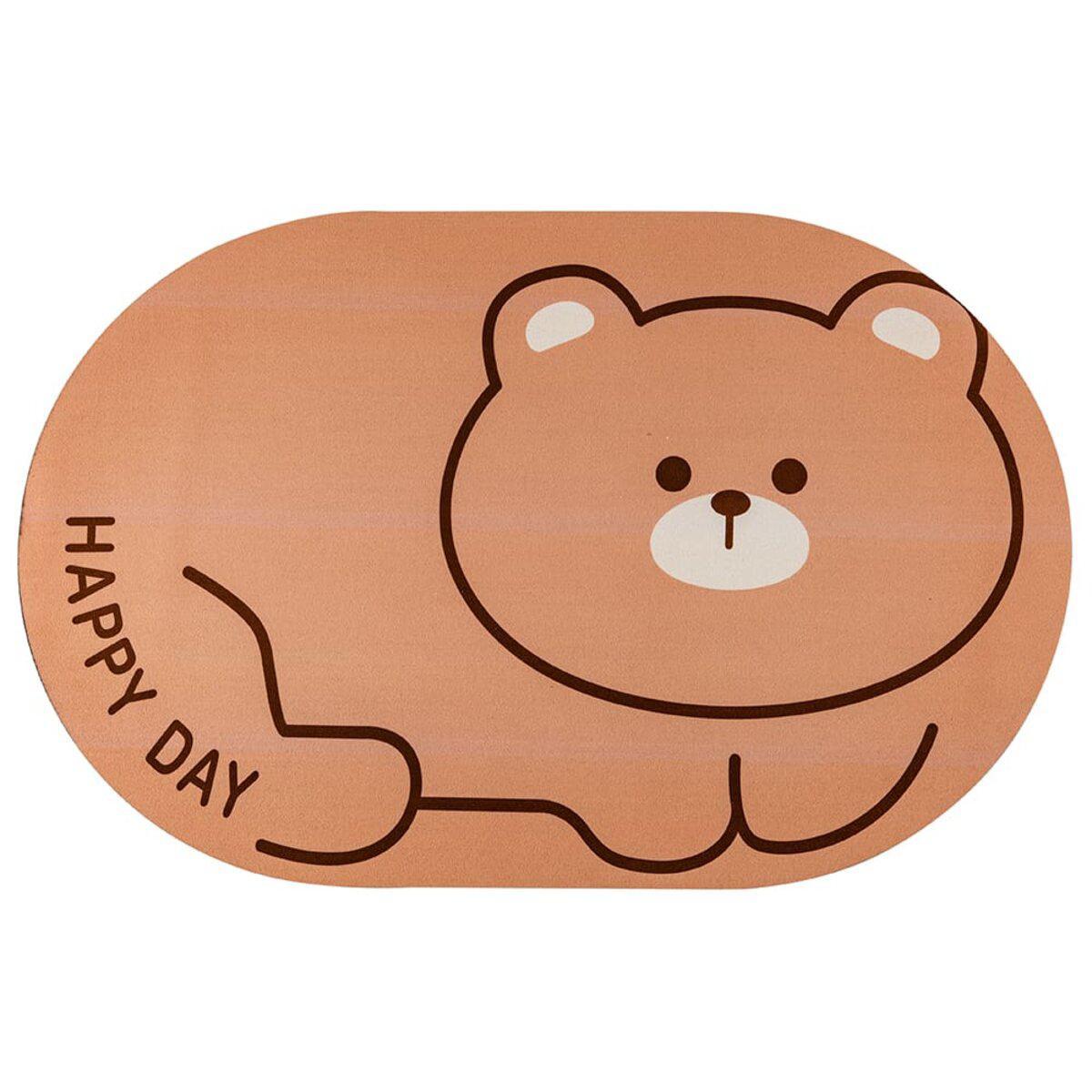 Вологопоглинальний килимок 38x58 см 3 мм діатомітовий із каучуковою основою, Килимок для ванної Різні кольори 38x58 см, фото 1