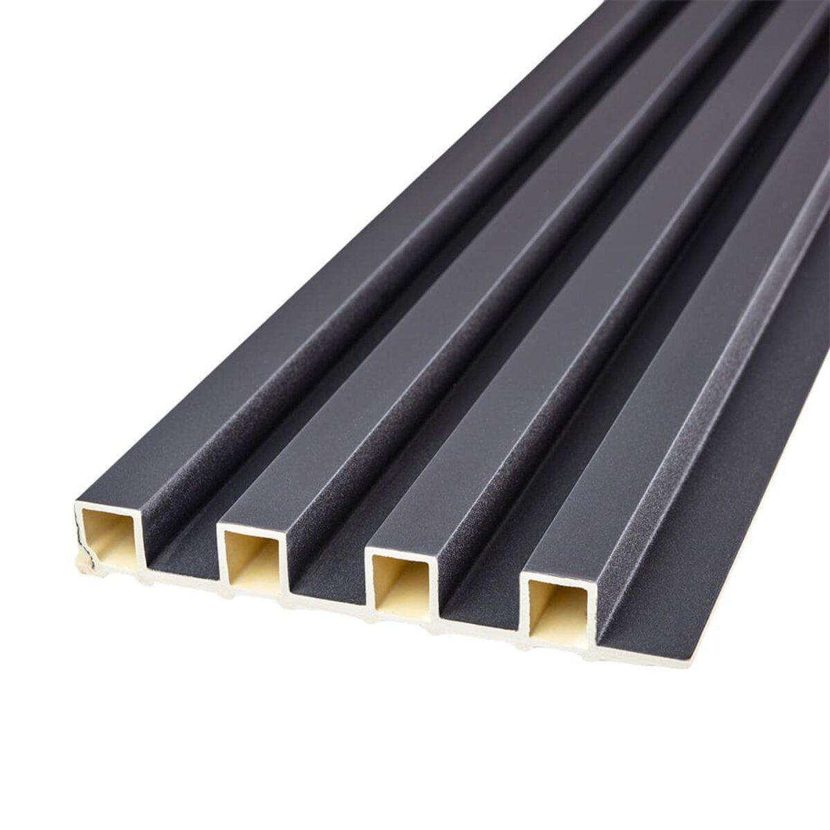 Рейка декоративна WPC 160х3000х23мм Чорний вологостійка для стін будинку, Стінові рейки WPC 160х3000х23 мм кухні, фото 1