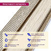 Рейка декоративна PS 2900х120х12мм Світле дерево вологостійка легка, Стінова рейка Для внутрішніх робіт, фото 3