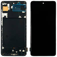 Дисплей Samsung Galaxy A71 2020 A715F + тачскрин (OLED Big LCD з рамкою)