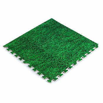 Підлога пазл EVA 600x600x10 мм Зелена трава м'яка амортизувальна покриття, Модульне підлогове покриття EVA