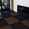 Килиминова плитка 600х600х4.5мм Темно-коричнева ворсиста 0.36 м2, самоклейна плитка з фольгою для підлоги, фото 4