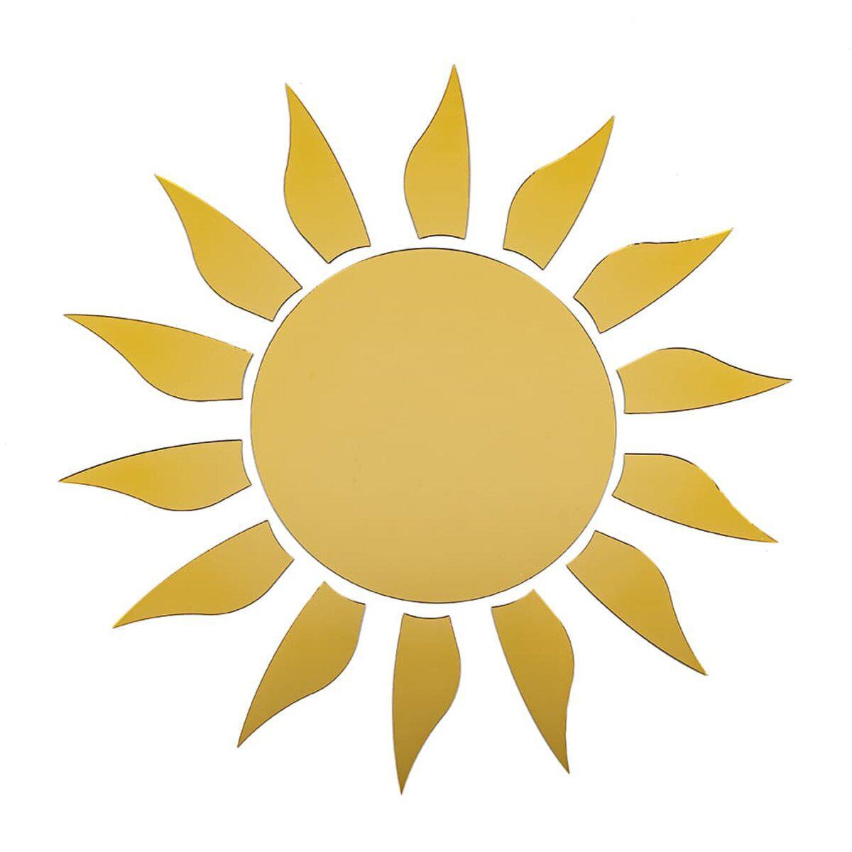 Акрилові дзеркальні наклейки 15 штук діаметр 270 мм Золотий інтер'єр, Дзеркальні наклейки на стіну, фото 1