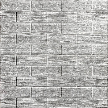 3D панель самоклейна 700x770x5мм Сірий спінений поліпропілен рельєф, Самоклейна панель 700x770 5 мм Сірий