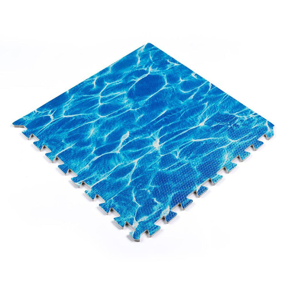 Підлогове модульне покриття пазл 600x600x10 мм EVA Синій м'яка, М'яка підлога для дитячої EVA 600x600, фото 1