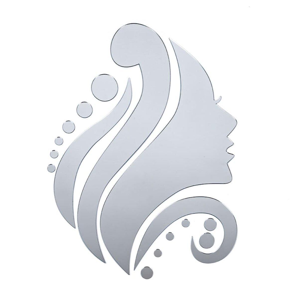 Акрилові наклейки дзеркальний декор 16 шт 1 мм Срібло 395х300 мм, Дзеркальні наклейки самоклейні, фото 1