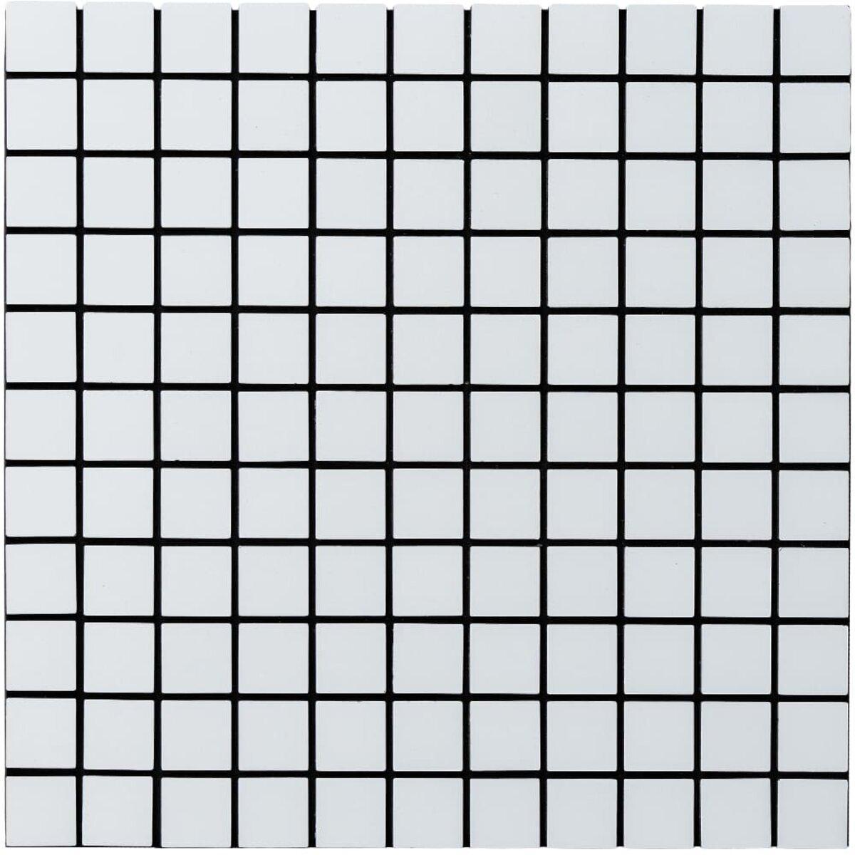 Самоклейна алюмінієва плитка 300х300х3 мм Біла Перламутр 3D блиск, Плитка 300х300 для стін ПВХ основа 3 мм, фото 1