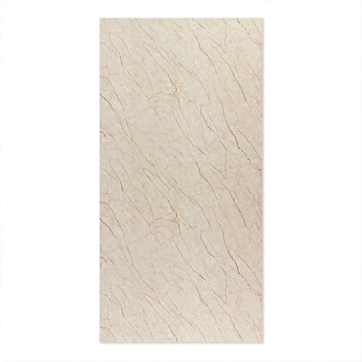 Декоративна ПВХ плита 2440х1220х3мм Світло-бежевий мармур, Панелі ПВХ для стін 2440х1220х3мм монтаж, фото 1