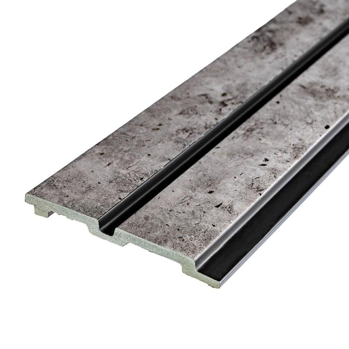 Рейка декоративна Полістирол 120х2900х12 мм Бетон із золотими домішками, Стінова рейка для оздоблення стін, фото 1