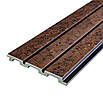 Рейка декоративна PS 2900х120х12мм Темно-коричнева легка водостійка, Стінова рейка 120х2900х12 мм золоті, фото 2