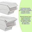 Контейнер для зберігання Поліпропілен 45.5х30х38 см Регульована кришка, Пластиковий контейнер Білий, фото 6
