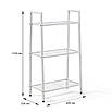 Стелаж металевий 3 полиці 60х33х110 см Білий збірний із сітчастими полицями, Етажерка для дому кухні, фото 3
