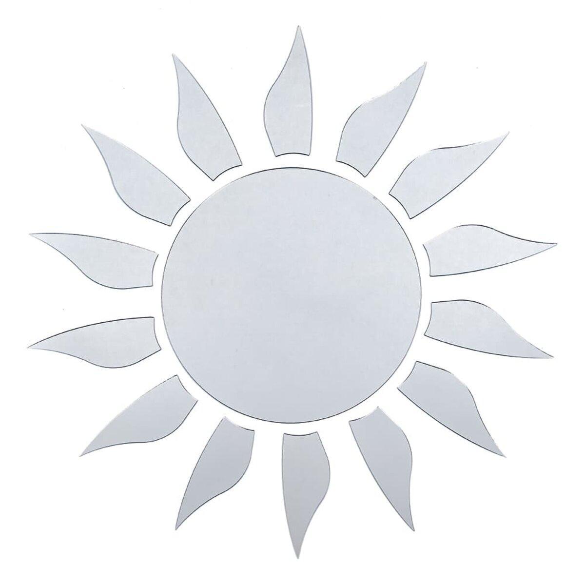 Акрилові дзеркальні самоклейні наклейки 15 шт. діаметр 265 мм товщина 1 мм Срібло, Наклейки на стіну 15 шт., фото 1