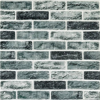 3D панелі 700x700 6 мм спінений поліпропілен Синій цегла, Самоклейні панелі 700x700 для стін