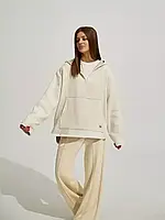 Женское худи бежевое oversize с капюшоном TRG MKTRG3511-2