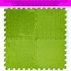 Плюшеве покриття EVA 300х300 мм товщина 10 мм ворс Пазли плюшеві, килимок-пазл Салатовий для дитячої, фото 6