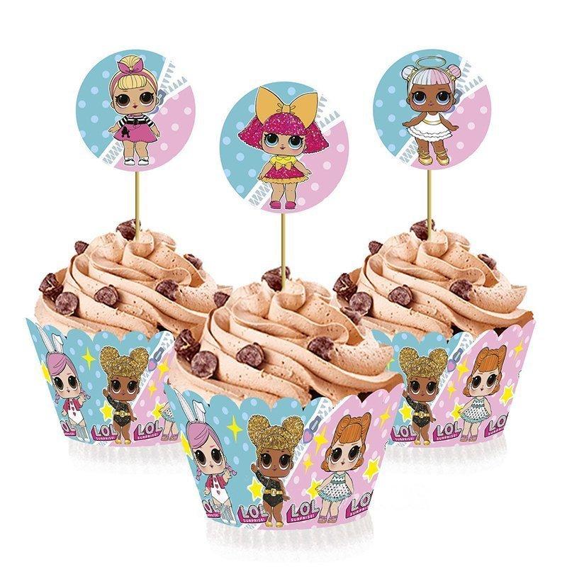 Топпери для кексів Ляльки Лол 6 од, фото 1