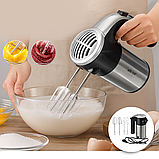 Ручний міксер Sokany LH-952, 800 Вт, 5 швидкостей + Турбо, насадки для тесту та збивання, фото 4