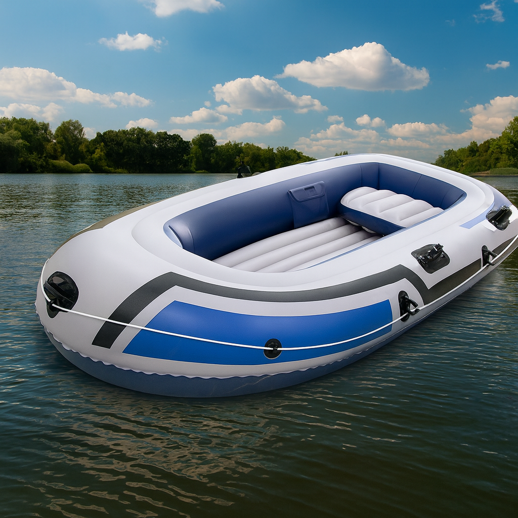 Надувний човен JR-2300 3-місний 225×133×41 см з насосом, веслами та подушкою, фото 1