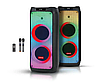 Акустична колонка ZXX 100 Вт 2×10″ — портативна Bluetooth система з мікрофонами, TWS, FM, USB, TF, LED, REC, ДК, фото 4