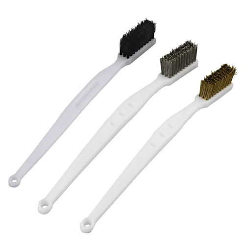 Набір щіток по металу 3шт, дротяні щітки з латуні нержавійки нейлону, фото 1